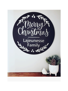 Christmas Family Sign